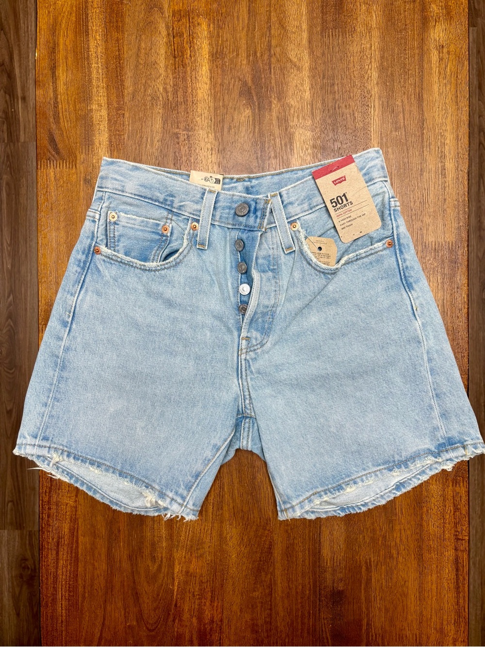 Levi's Light Blue Denim Shorts - Picture 2 of 4